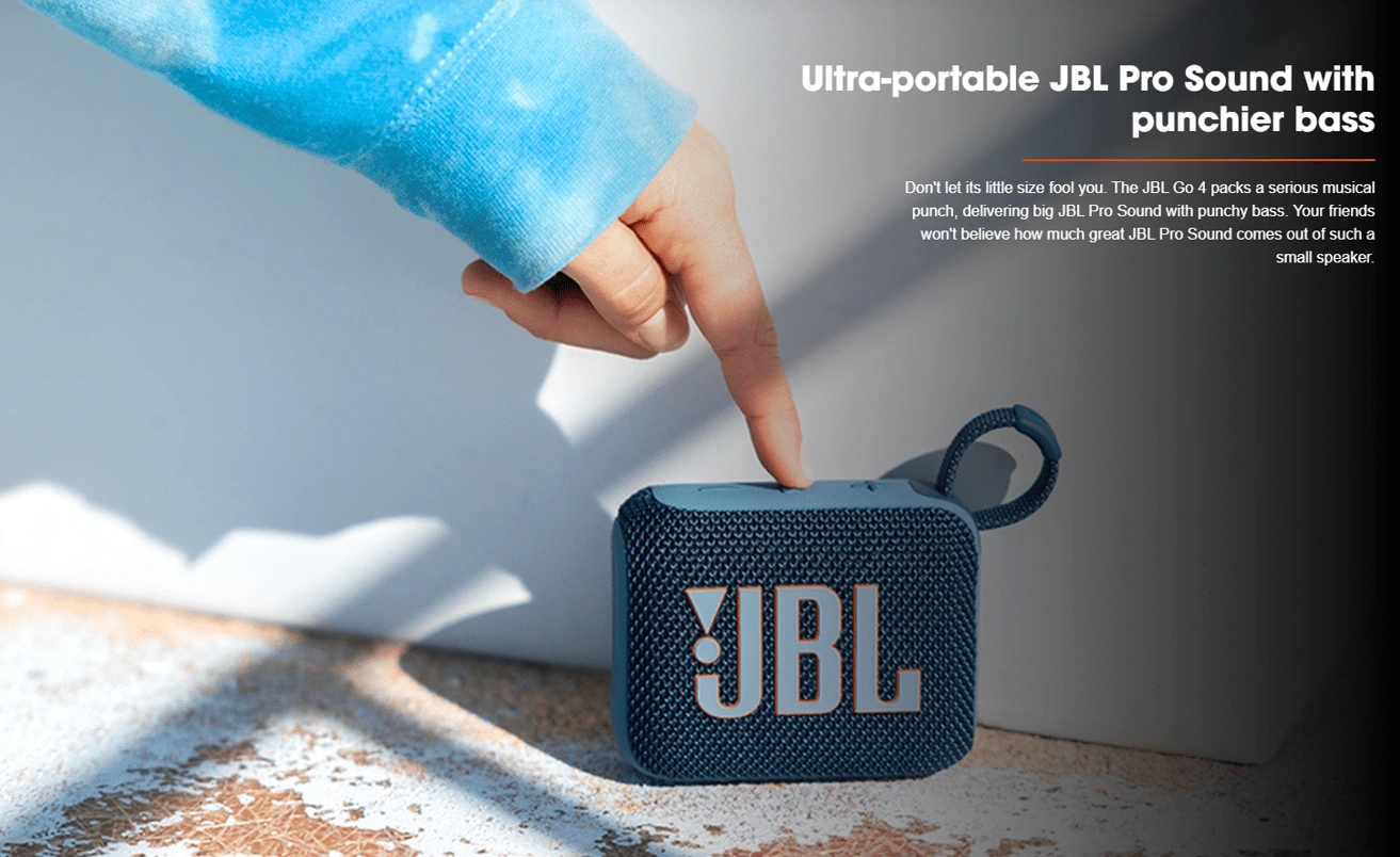 JBL GO 4 Portable Bluetooth Speaker banner