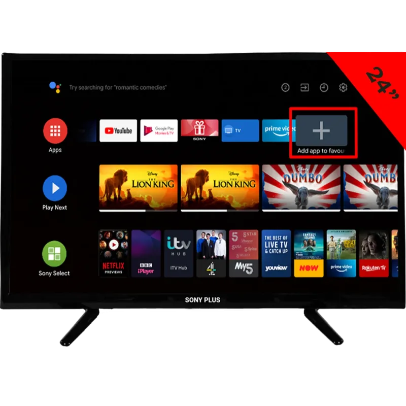 Sony Plus 24 Inch Double Glass Smart Android TV
